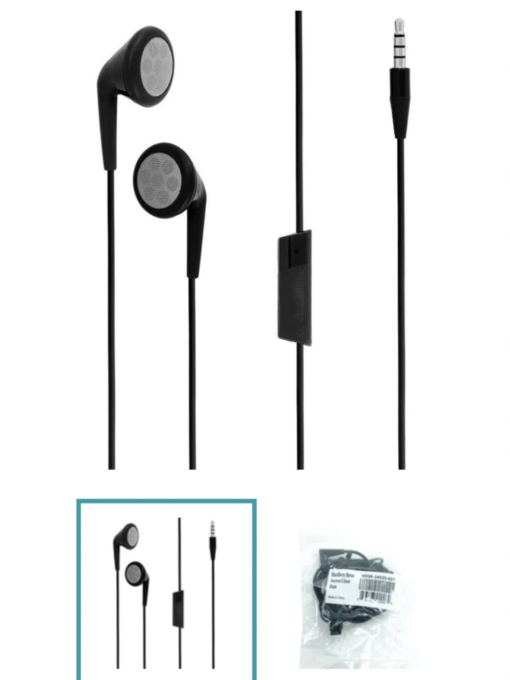 Blackberry Wired Earbud Headphones 3.5mm Stereo model number
HDW-24529-001